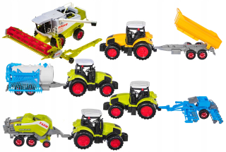 Traktor - Farmár 5W1 kombinovaný + 4 traktory + 4 stroje