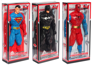 Akčná figúrka, postavička - BATMAN SPIDERMAN SUPERMAN 22 CM LED SÚPRAVA