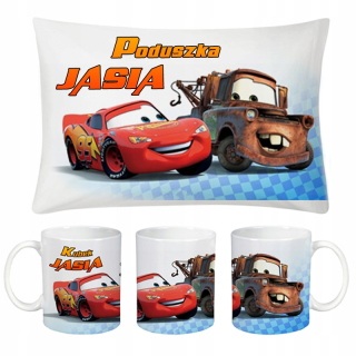 Bábika - Sada hrnček + Cars Zygzak McQueen vankúš