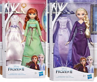 Bábika Frozen Elsa - ELSA ANNA FROZEN 2 DOLL SET + ŠATY ARENDELLE