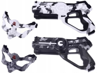 Detská zbraň - Laserová sada 2xPistol 2xMaska laser paintballové