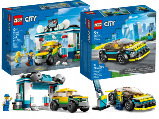 SET UMÝVANIE AUTOMOBIL LEGO CITY + KREATÍVNA ZÁBAVA ELEKTRICKÉHO AUTA