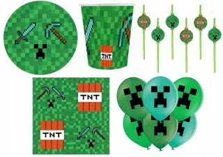 Balóny na párty - Narodeniny nastaviť Pixel Minecraft Hrnčeky Taniere