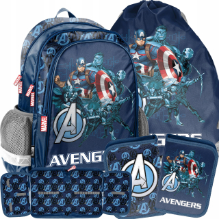 Školský batoh - Avengers School Batoh nastavený na Boy Marvel