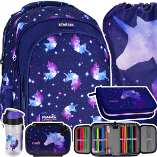 Školský batoh - SADA ŠKOLSKÝCH BATOH UNICORN TORNISTER UNICORN