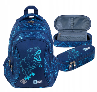 Školský batoh - Tirex School Backpack set Majewski Dinosaur 1-3