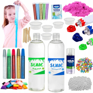 Slime XXL 13W1 Set PVA lepidlo na výrobu hlúpy