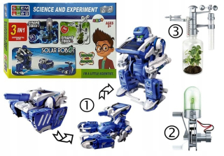 Vedecká solárna sada 3in1 Robot Bulb Dynamo