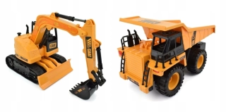 Auto na diaľkové ovládanie - Sada gestá rúk R / C bager + sklápač