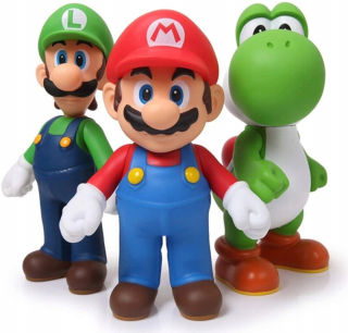 Herná figúrka - Sada Super Mario Bros Luigi PVC hračiek 12cm