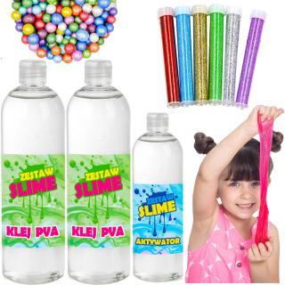 SUPER SLIME sada pre GLUT lepidlo trblietky aktivátor