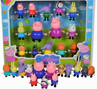 Rozprávková postavička - Sada Peppa prasa figuruje Pepa Pig rodinu 14