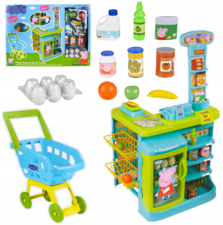 Detská kuchynka - Sada Peppa supermarketu ošípaných s trolejbikom 69216