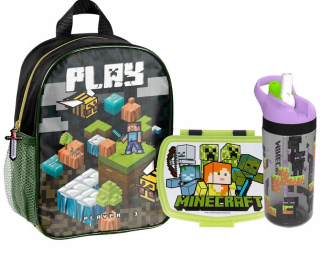 Školský batoh - ŠKOLSKÝ BATOH NA FĽAŠU RAŇAJKY MINECRAFT