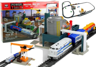 Dráha pre deti, stavebnica - Kit Tores Train Factory Industry 670 cm 61 EL