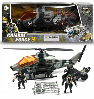 Vojenská sada s helikoptérou Army Baza armády