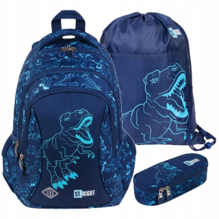 Školský batoh - SADA BATOHU DINOSAUR T-REX BP26 ST.RIGHT