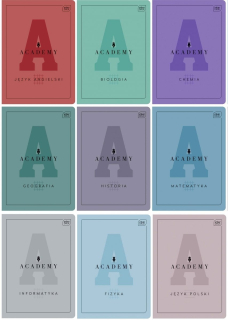Tematické notebooky 9 PCS A5 60 Karty akadémie