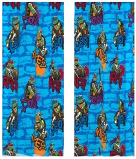 Závesy do detskej izby - Korytnačky Ninja Turtles nindžov Curtainshots 2ks
