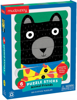 Zvieratá lepenka puzzle palice 24el mudpuppy