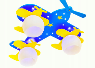 Luster do detskej izby - Luster tri žlté Lietadlá 3 Xe27