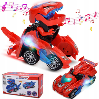 Rozprávkové autíčko - Dinosaur hračka deformácie auto na elektrický pohon