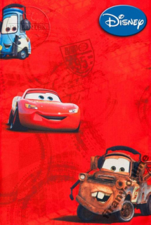 Závesy do detskej izby - Detské záclony Cars 80x160 cm vytlačí červená