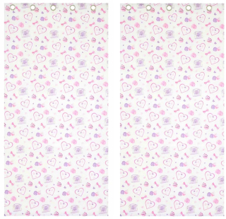 Závesy do detskej izby - Záclony Curtain Bábätká Detské Kotka Heart