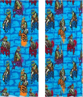 Závesy do detskej izby - Záclony Záclony Warriors Ninja Turtles 2ks