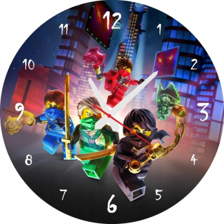 Hodiny do detskej izby - Lego Ninjago 30cm clock