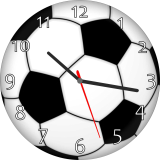 Hodiny do detskej izby - Nástenné hodiny lopta guľa pre futbalistov !!