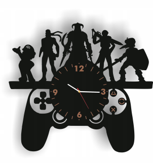 Hodiny do detskej izby - Nástenné hodiny Pad PlayStation darček pre hráčov