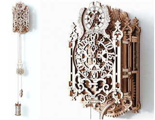Wood hodiny pre 3D mechanické puzzle