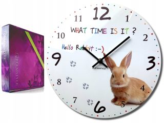 Hodiny do detskej izby - Wall Watch Wall for Kids Rabbit Hodiny