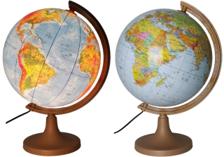 Globe Globes fyzické a politické st. 32 cm
