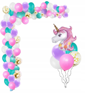 Balóny na párty - Sada 11 Unicorn Balloons Garland narodeniny