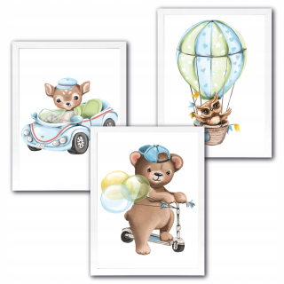 Obraz do detskej izby - Sada 3 plagátov v Rám 33x43 IKEA Images # 46