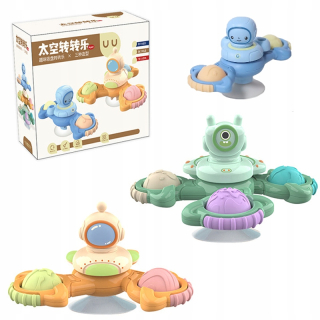Senzorická hračka - Sada 3 prísaviek kvety s hračkami Top Spinner