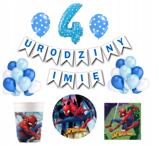 Balóny na párty - Sada Spider Man Spider-Man 4 narodeniny balóniky