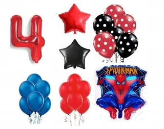Balóny na párty - Štvrté narodeniny SpiderMan 4 balóny