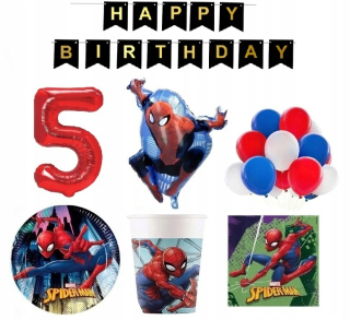 Balóny na párty - Spiderman balóny sada 5 piate narodeniny