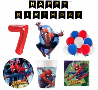 Balóny na párty - Sada Spiderman 7 Siódmy Narodeninové Balóniky