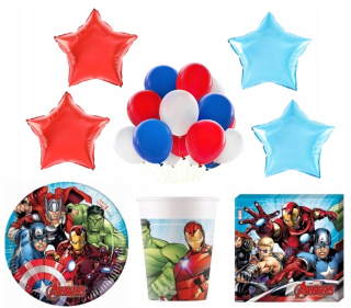 Sada balónov z tanierov Marvel Avengers Mighty