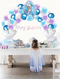 Balóny na párty - Sada balónov pre Birthday Frozen Elsa Land of Ice