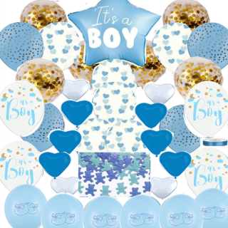 Balóny na párty - Bábätko dekorácie set Boy balónov blue