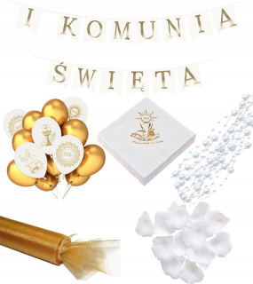 Servítky na párty - Communion nastaviť balóniky Garland Obrúsky organza