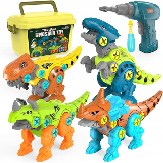 Stavebnica, slamky - Konštrukčná sada dinosaurus pre krútiace bloky