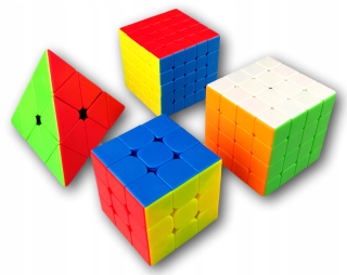 Sada kociek 3x3x3 4x4x4 5x5x5 Pyraminx 4W1