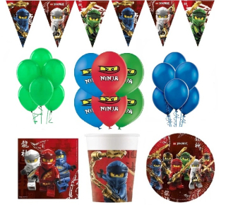 Sada Lego Ninjago narodenín dekorácie