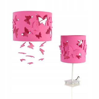 Luster do detskej izby - Sada závesných a nočných svetiel. Rose motýle + ružová